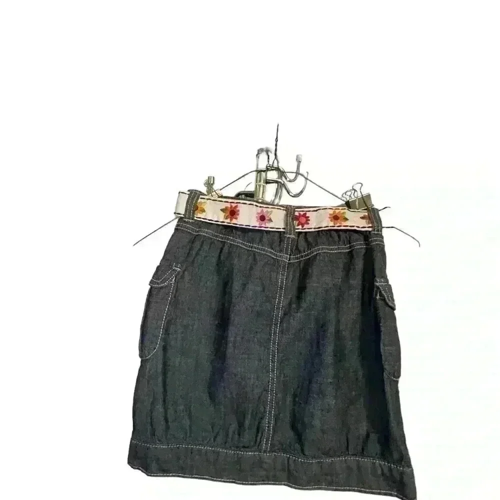 Girls Gymboree Skirt With Flower Belt Size 5t k104